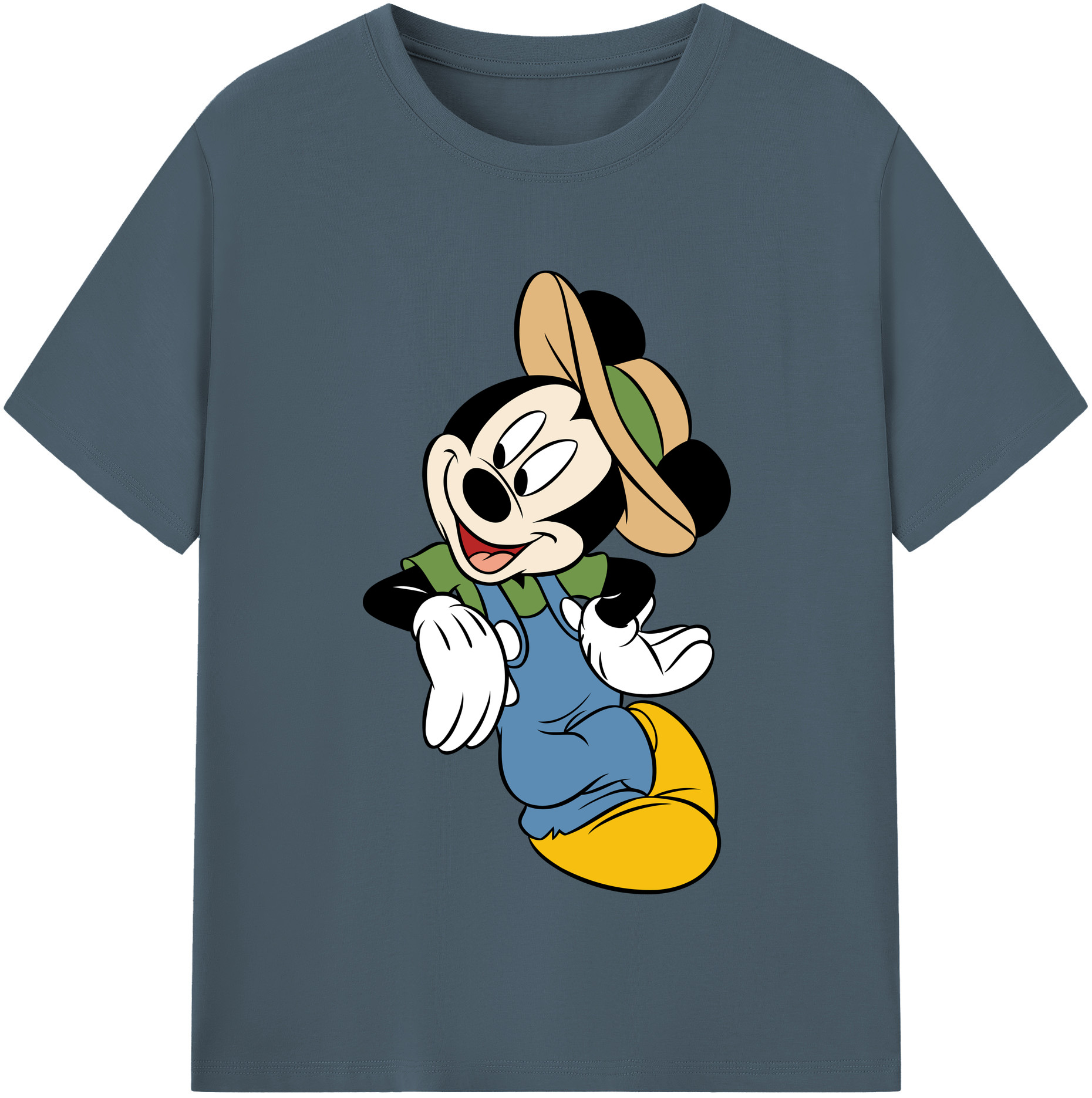 （画像用） ミッキーマウス Mickey Mouse 綿100％半袖Tシャツ（フロントプリント）